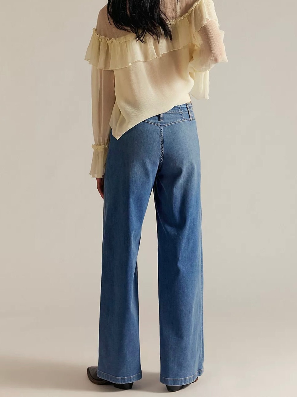 Free People We The Free Libre Wide Leg Jeans in Goodie Goodie Wash - Picture 2 of 6